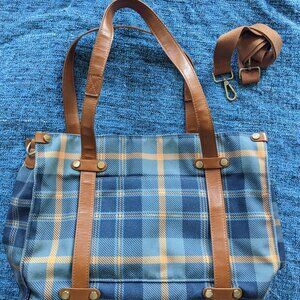 Blue Plaid Modcloth Camp Director Bag - Satchel/Crossbody/Tote - Limited Edition
